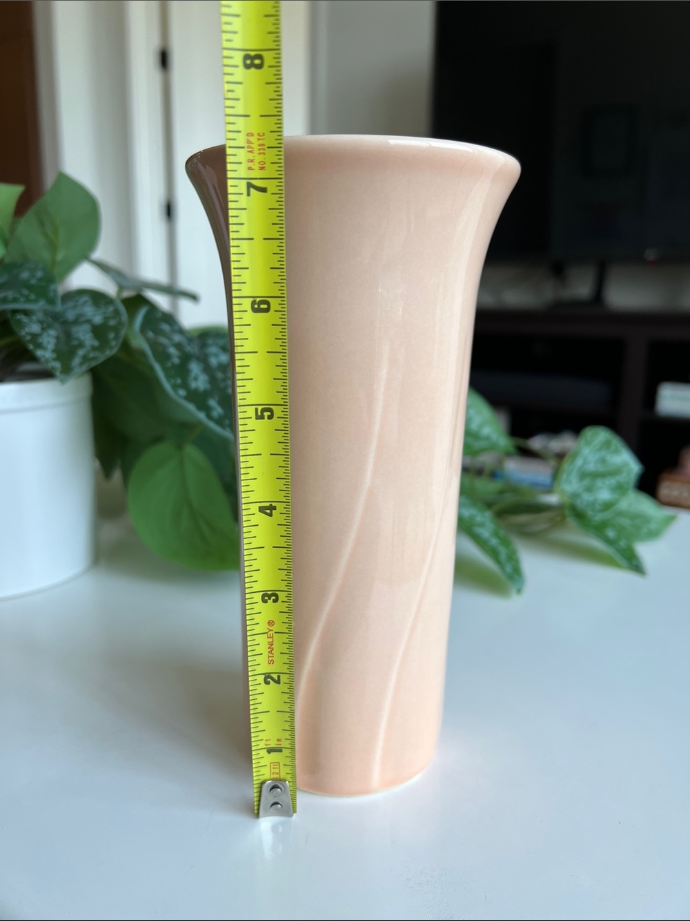 Vintage Peach Pfaltzgraff USA Vase Decor - Picture 10 of 11